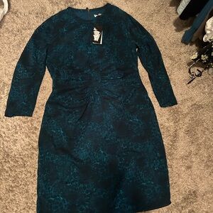 Elegant Dress - Big cat silk bodycon dress